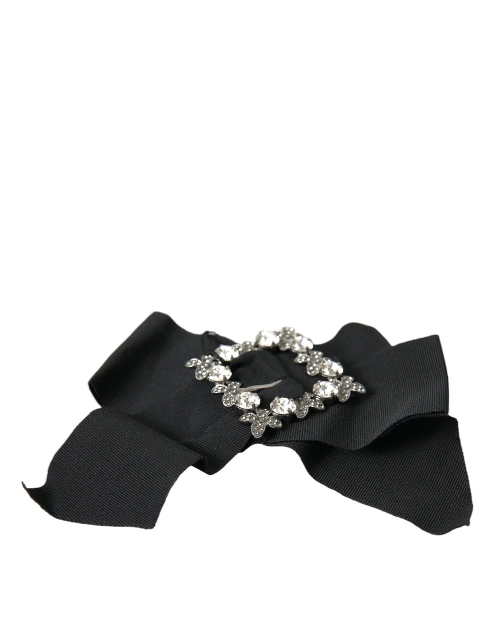 Dolce & Gabbana Black Swarovski Crystal Embellished Hair Clip - Hair Pins Claws & Clips