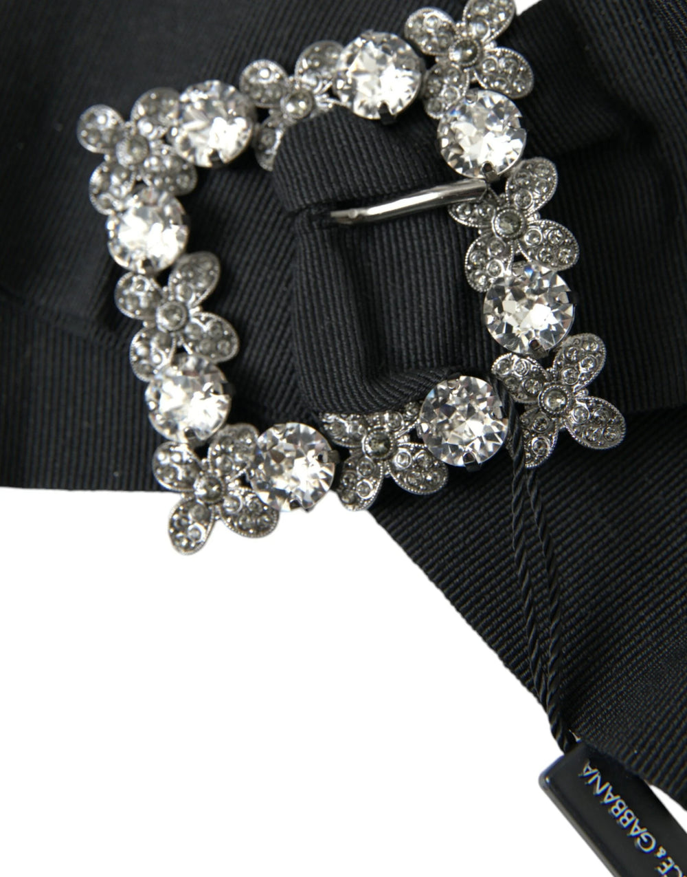 Dolce & Gabbana Black Swarovski Crystal Embellished Hair Clip - Hair Pins Claws & Clips
