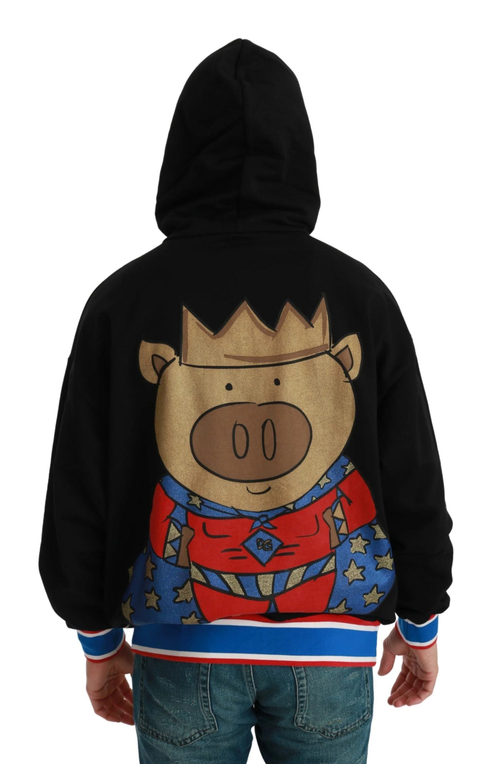 Dolce & Gabbana Black Sweater Pig of the Year Hooded - IT44 | XS - Hoodies
