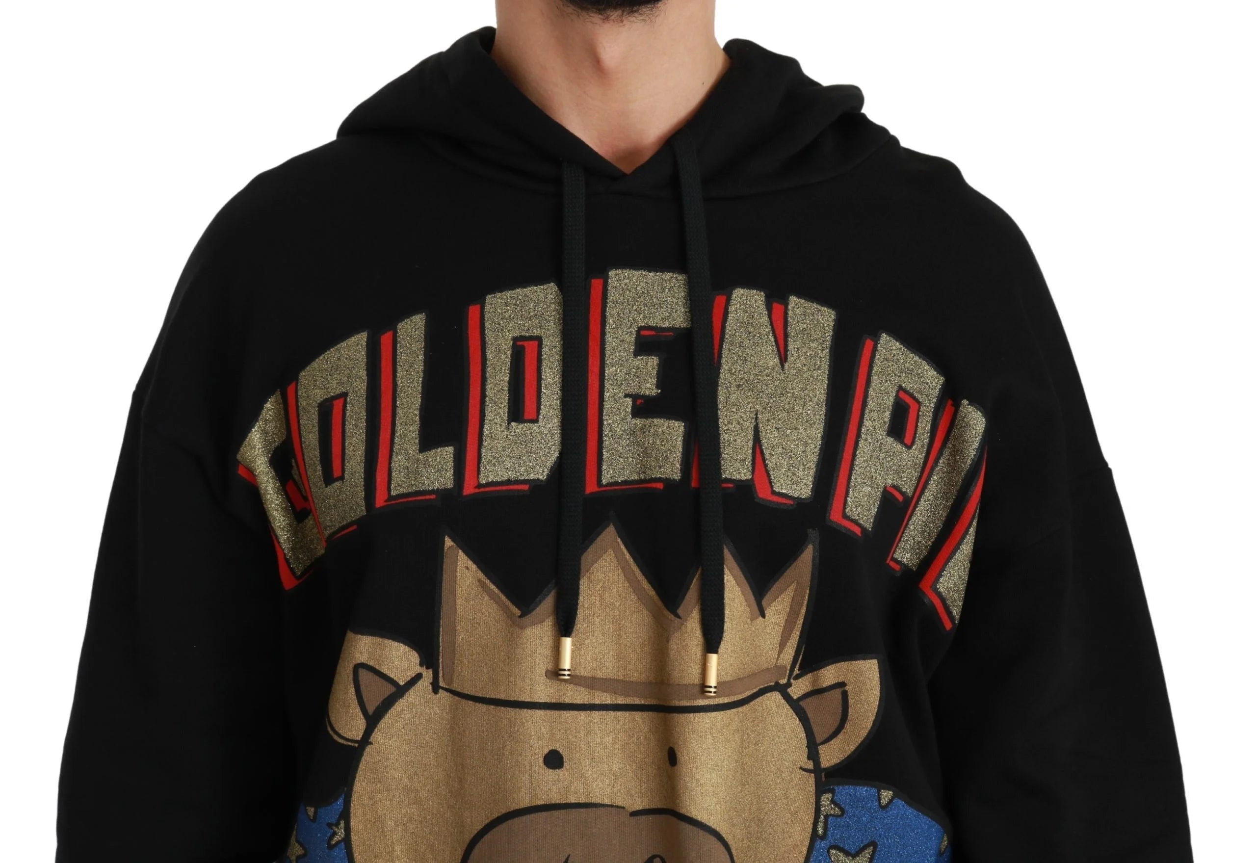 Dolce & Gabbana Black Sweater Pig of the Year Hooded - IT44 | XS - Hoodies