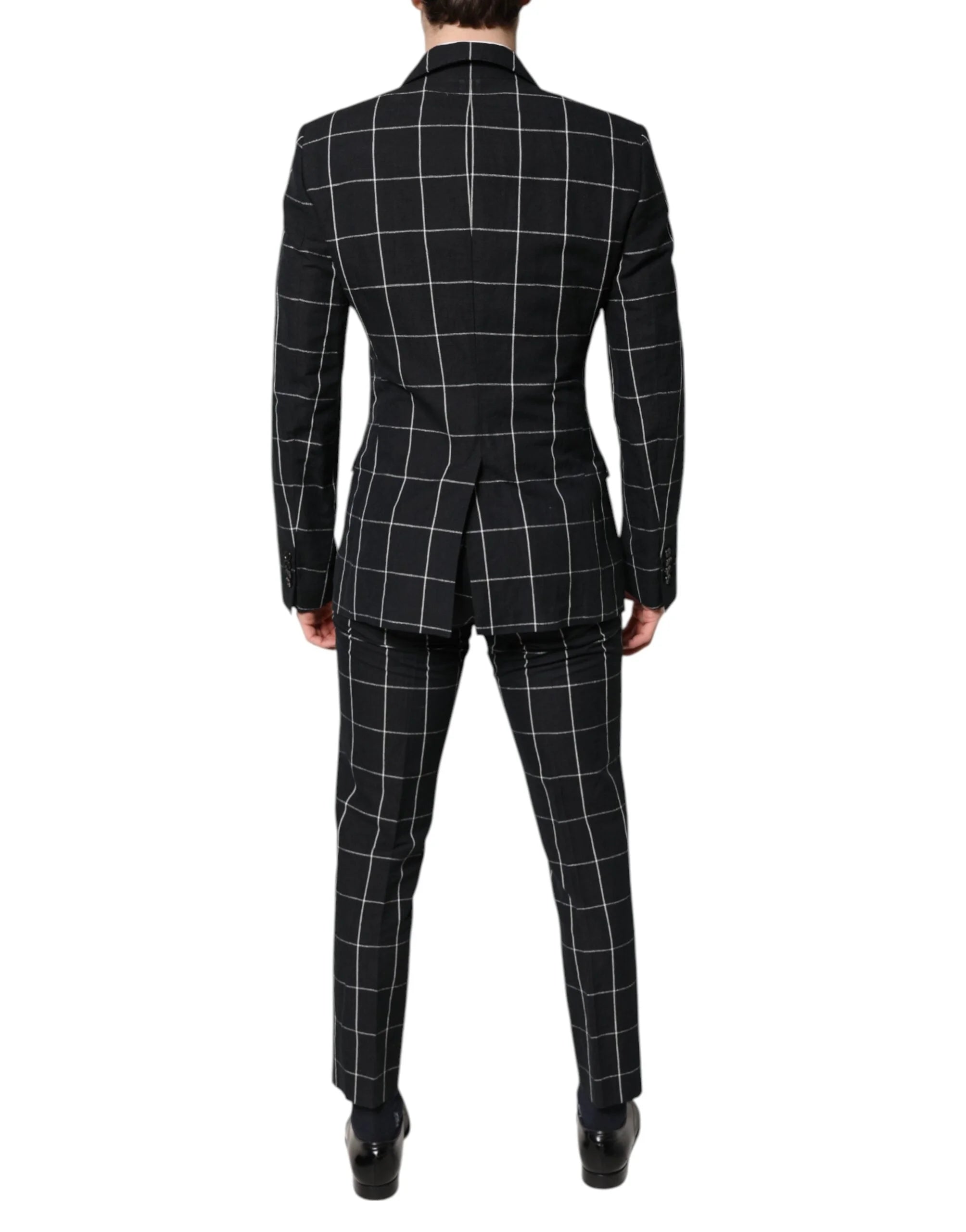 Dolce & Gabbana Black TAORMINA Double Breasted 2 Piece Suit - IT48 | M - Pant Suits
