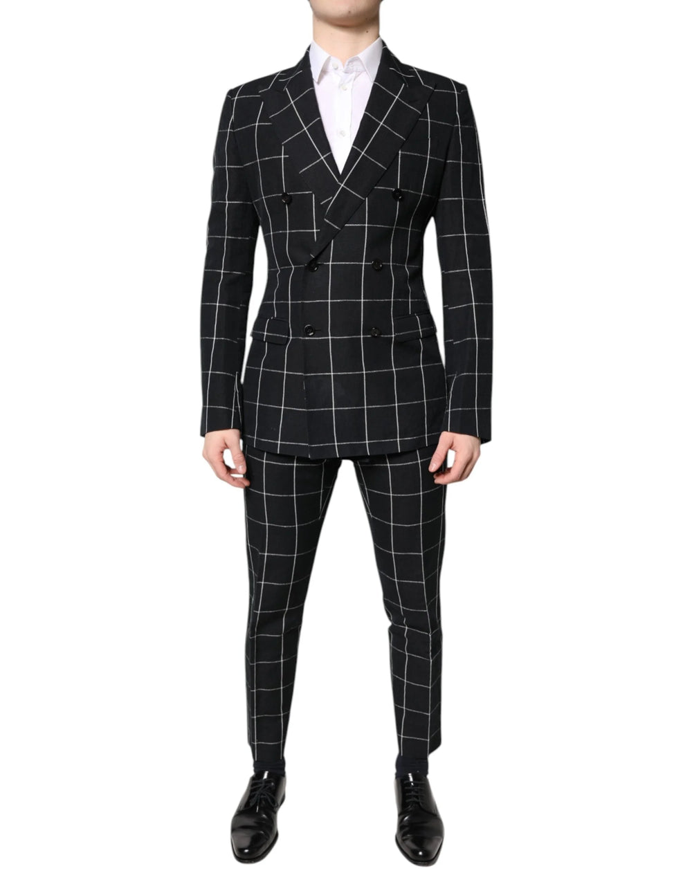 Dolce & Gabbana Black TAORMINA Double Breasted 2 Piece Suit - IT48 | M - Pant Suits