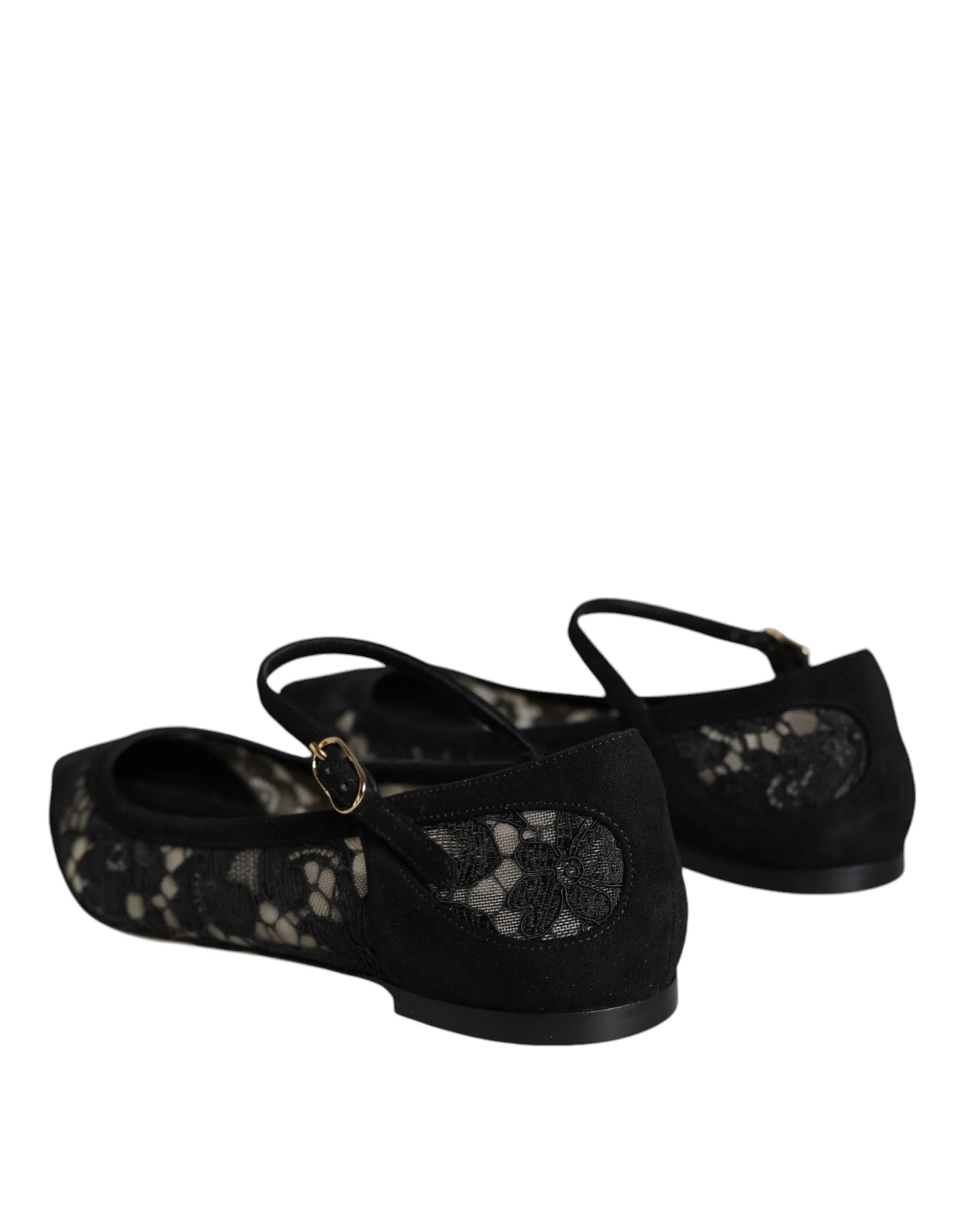 Dolce & Gabbana Black Taormina Lace Bellucci Flats Shoes - EU36/US5.5 - Flats