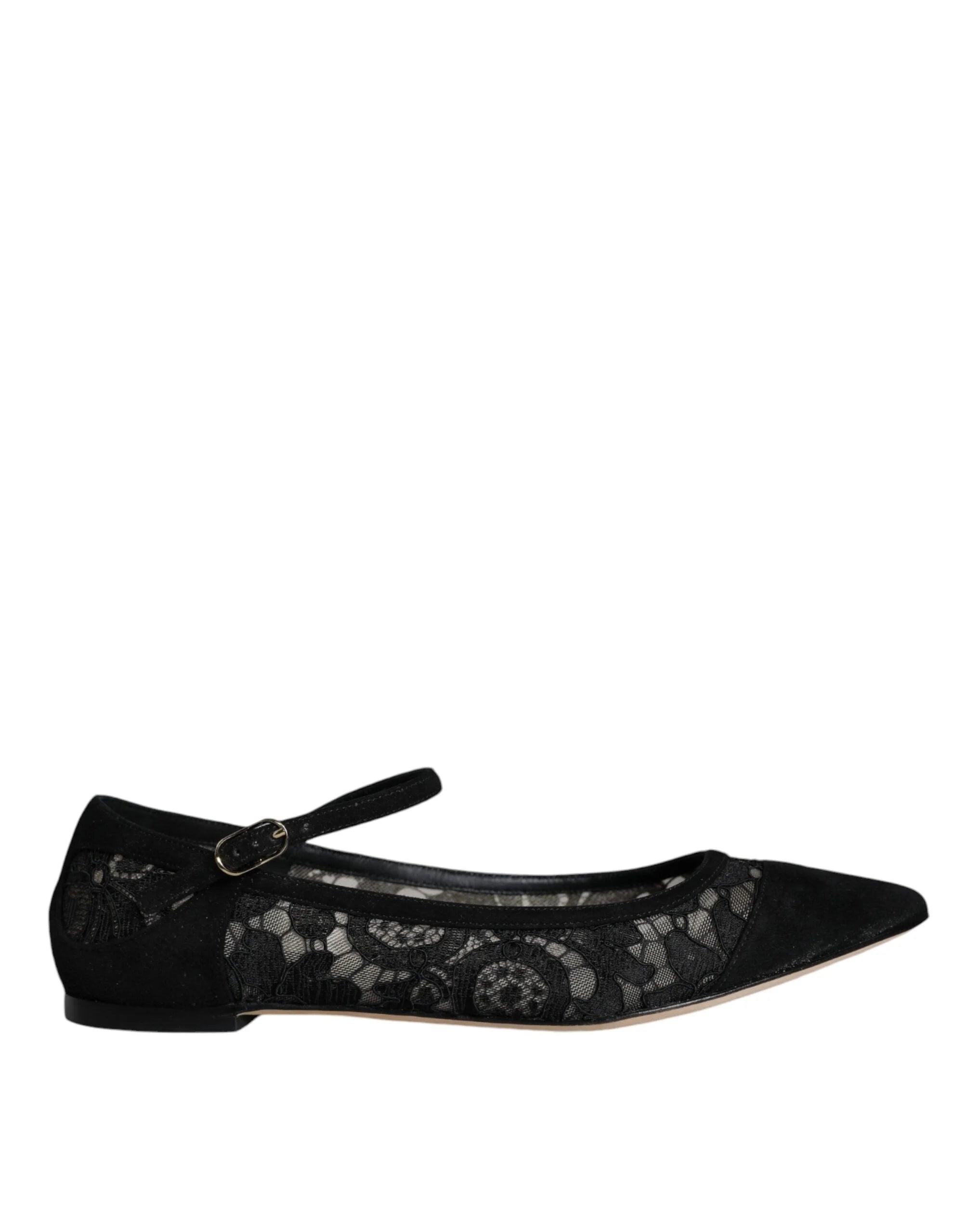 Dolce & Gabbana Black Taormina Lace Bellucci Flats Shoes - EU36/US5.5 - Flats