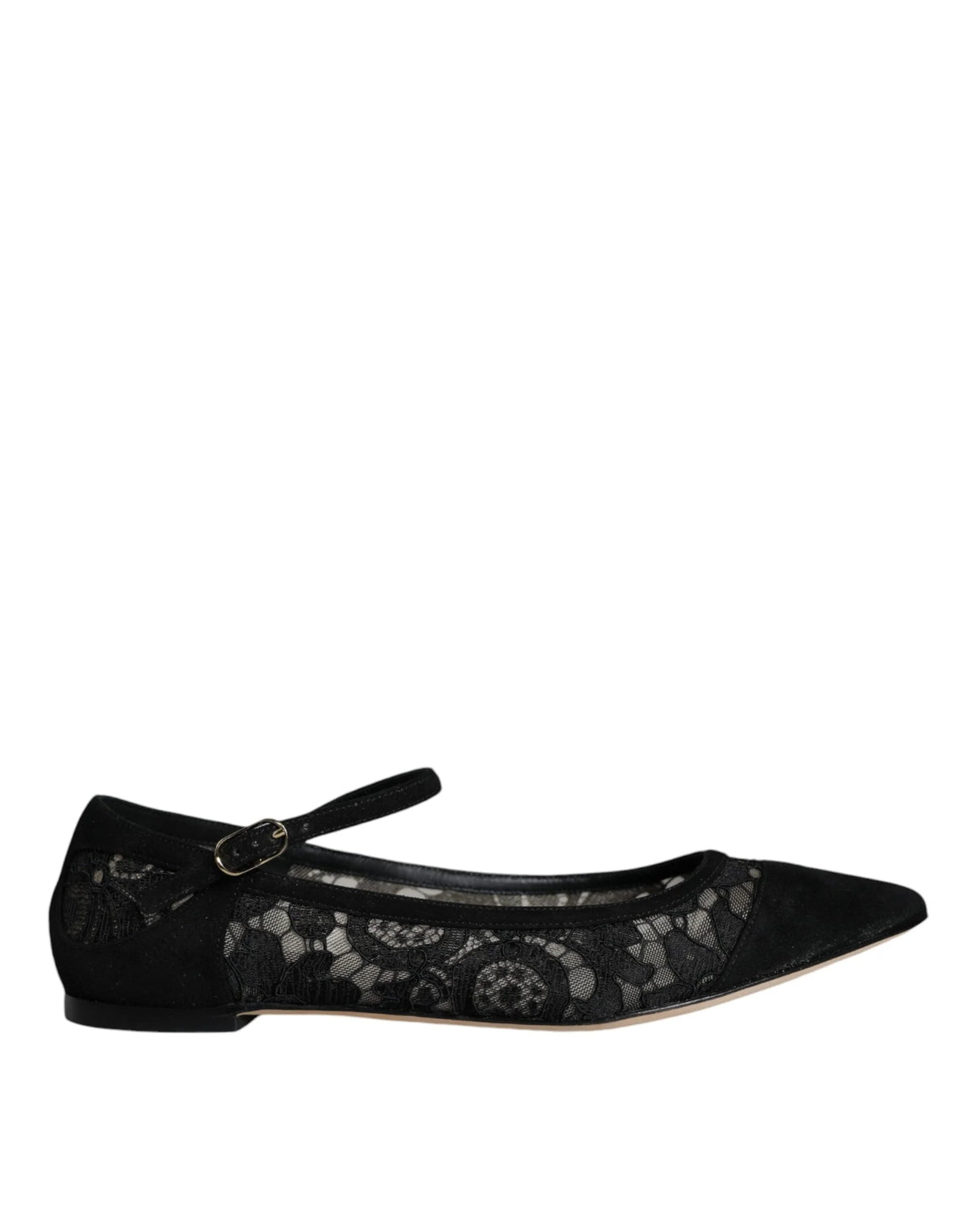 Dolce & Gabbana Black Taormina Lace Bellucci Flats Shoes - EU36/US5.5 - Flats