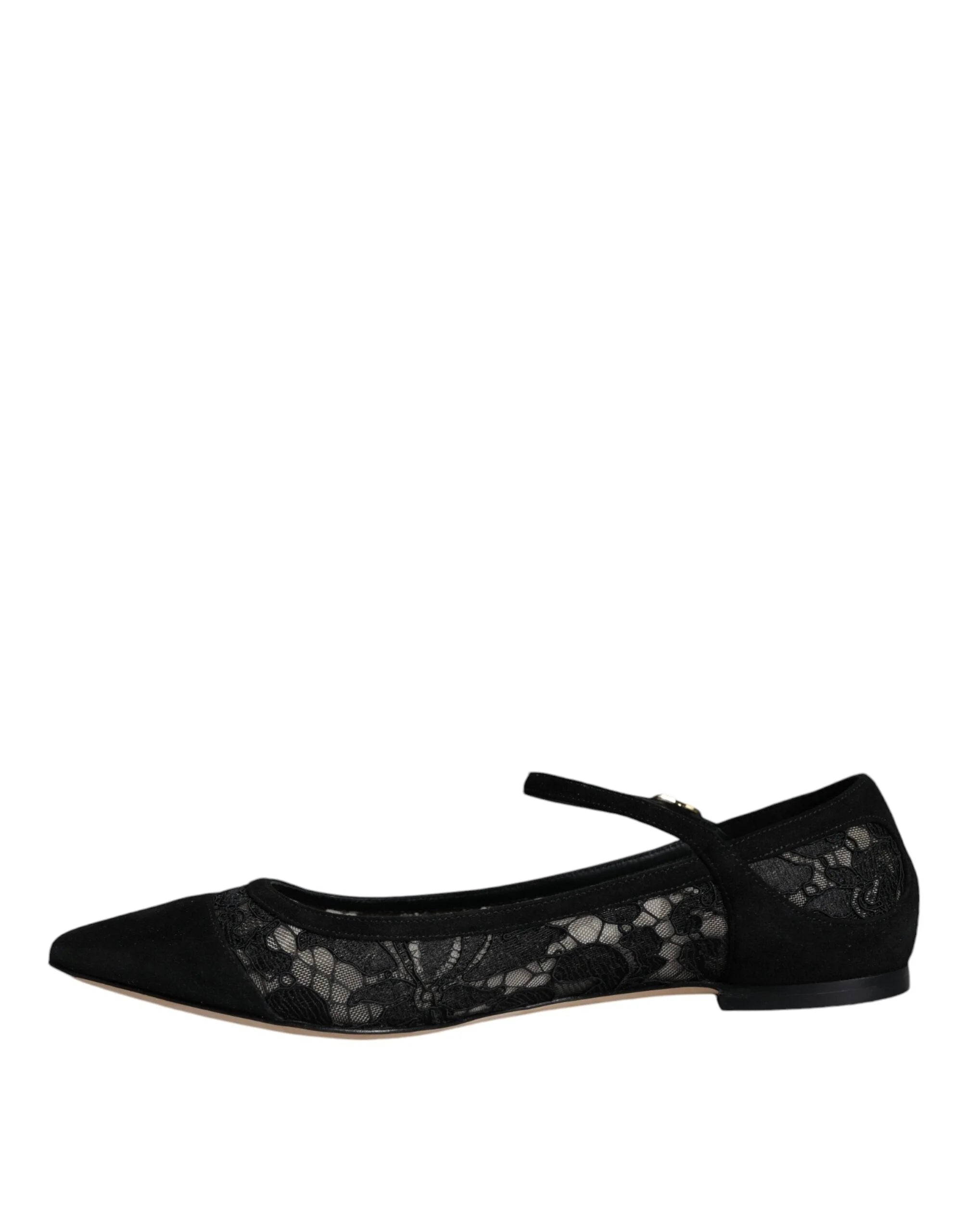 Dolce & Gabbana Black Taormina Lace Bellucci Flats Shoes - EU36/US5.5 - Flats
