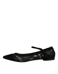 Dolce & Gabbana Black Taormina Lace Bellucci Flats Shoes - EU36/US5.5 - Flats