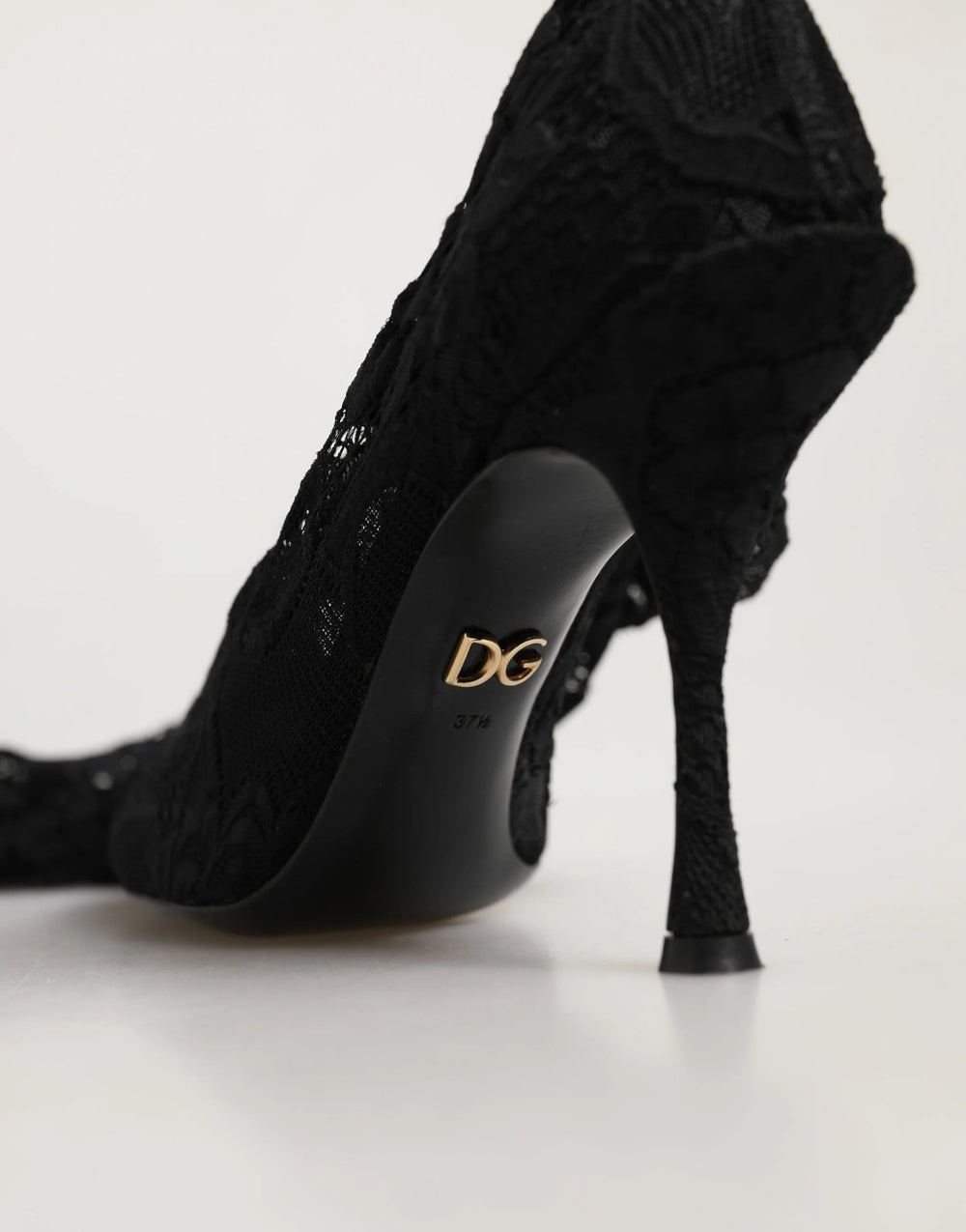 Dolce & Gabbana Musta Taormina Pitsi-Sukat, Saappaat, Korot, Kengät - Saappaat