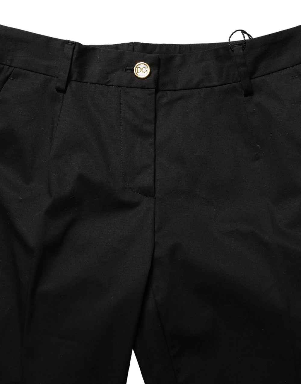 Dolce & Gabbana Black Tapered Leg Dress Cotton Trousers Pants - IT38 | XS