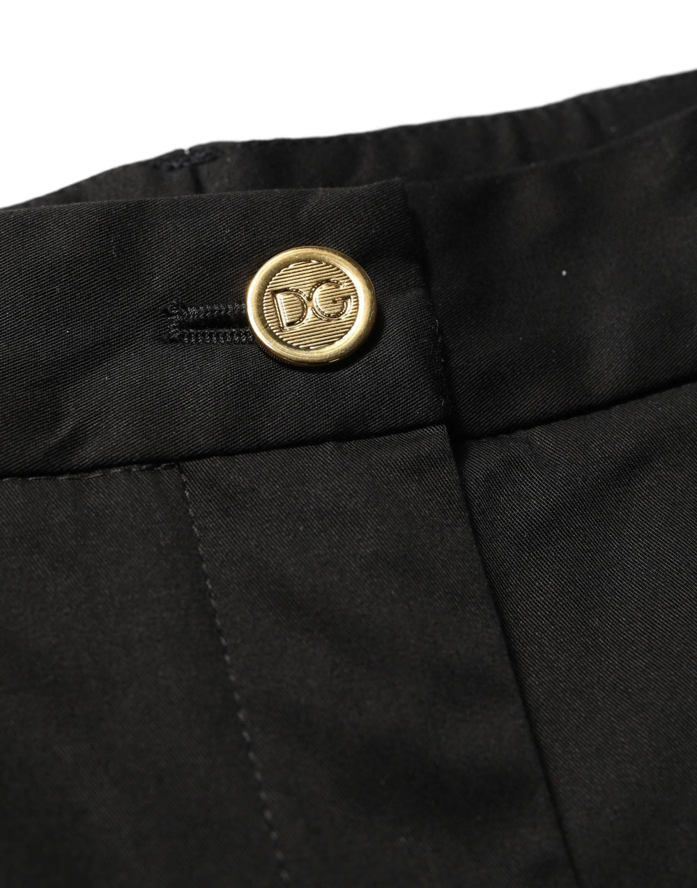 Dolce & Gabbana Black Tapered Leg Dress Cotton Trousers Pants - IT38 | XS