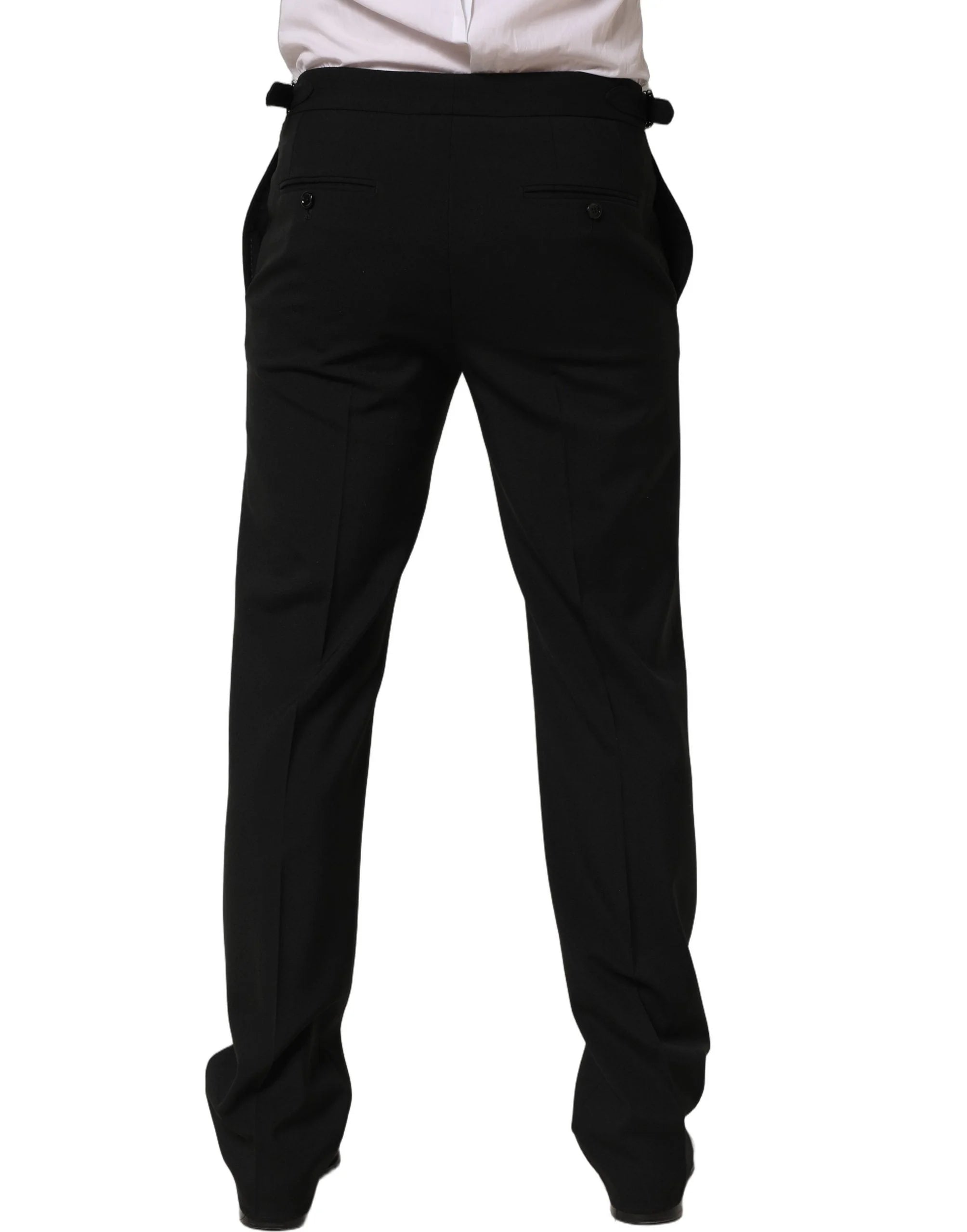 Dolce & Gabbana Black Tapered Leg Men Dress Trouser Pants - IT48 | M