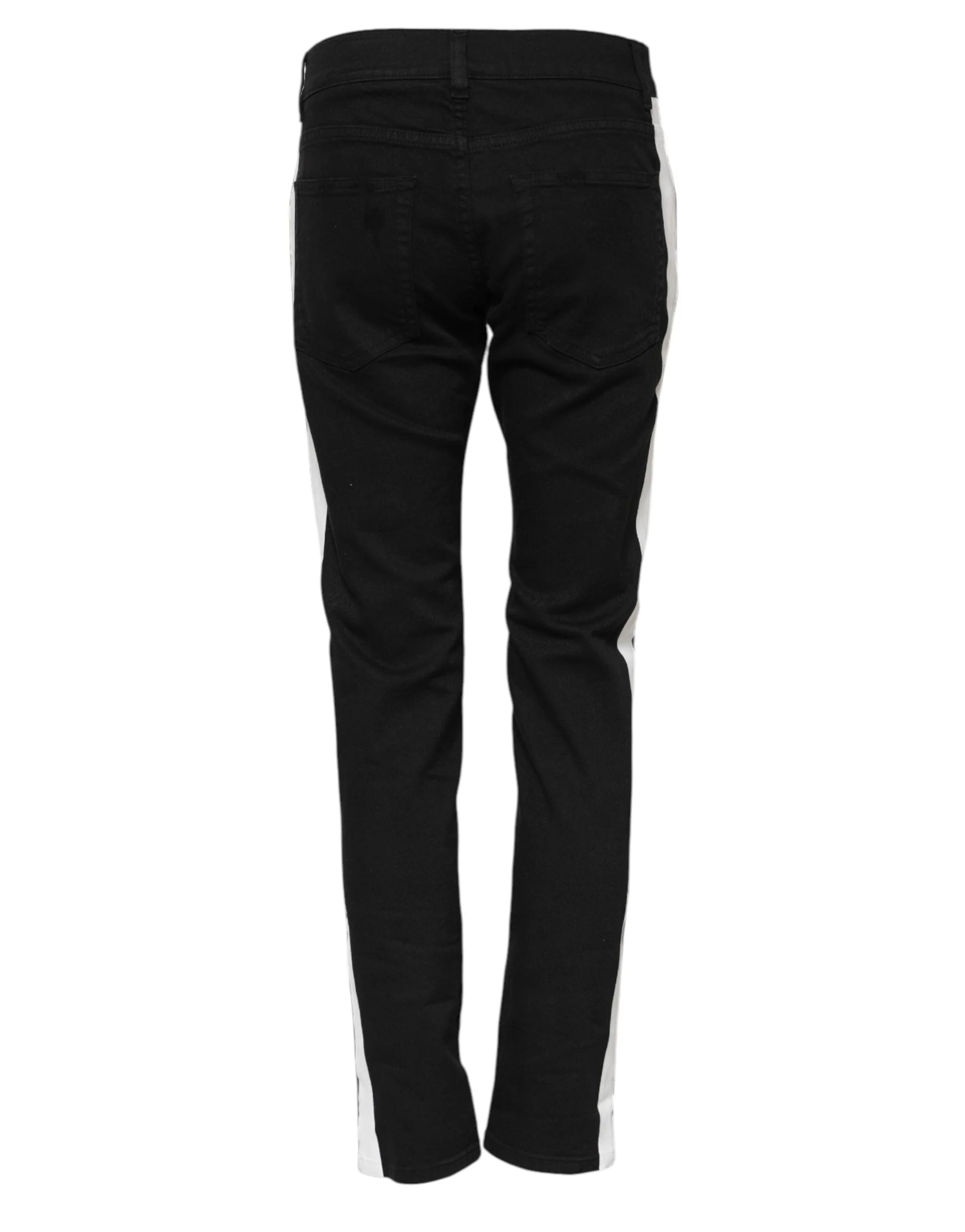 Dolce & Gabbana Black Tattered White Lining Skinny Denim Jeans - IT44 | XS - Jeans