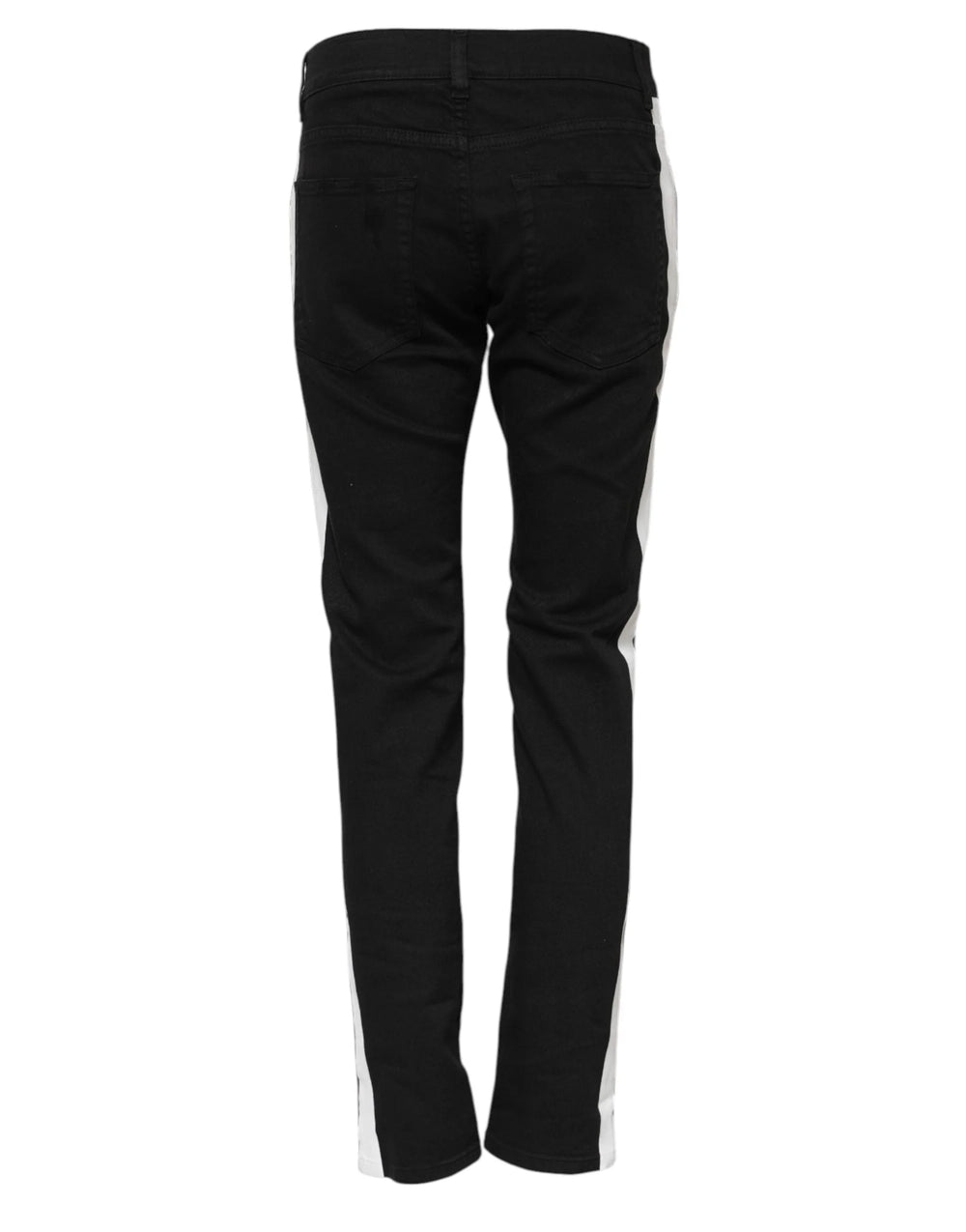Dolce & Gabbana Black Tattered White Lining Skinny Denim Jeans - IT44 | XS - Jeans
