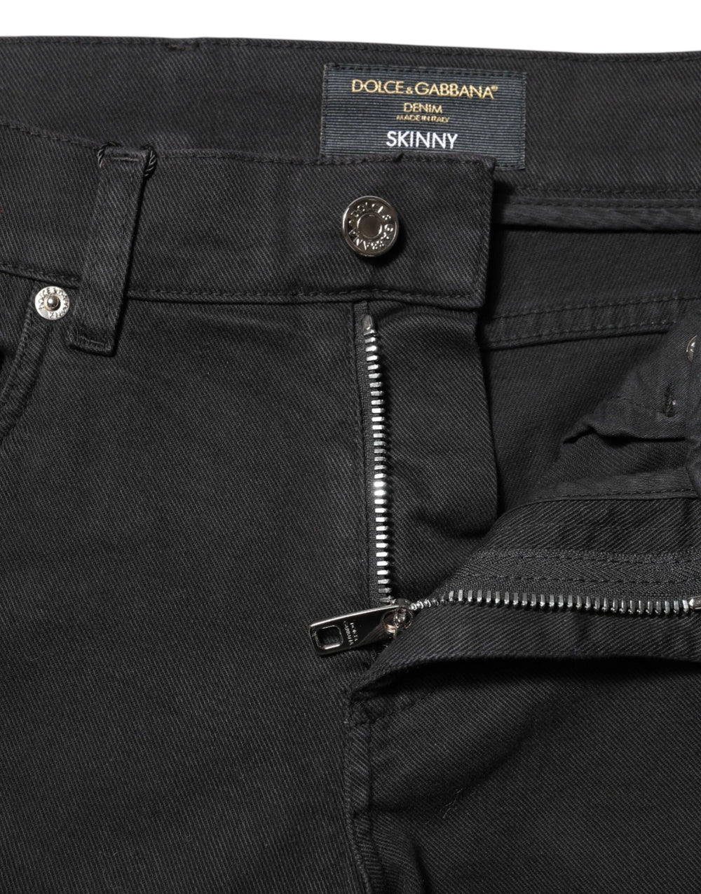 Dolce & Gabbana Black Tattered White Lining Skinny Denim Jeans - IT44 | XS - Jeans