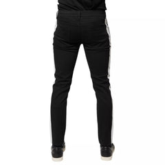 Dolce & Gabbana Black Tattered White Lining Skinny Denim Jeans - IT48 | M
