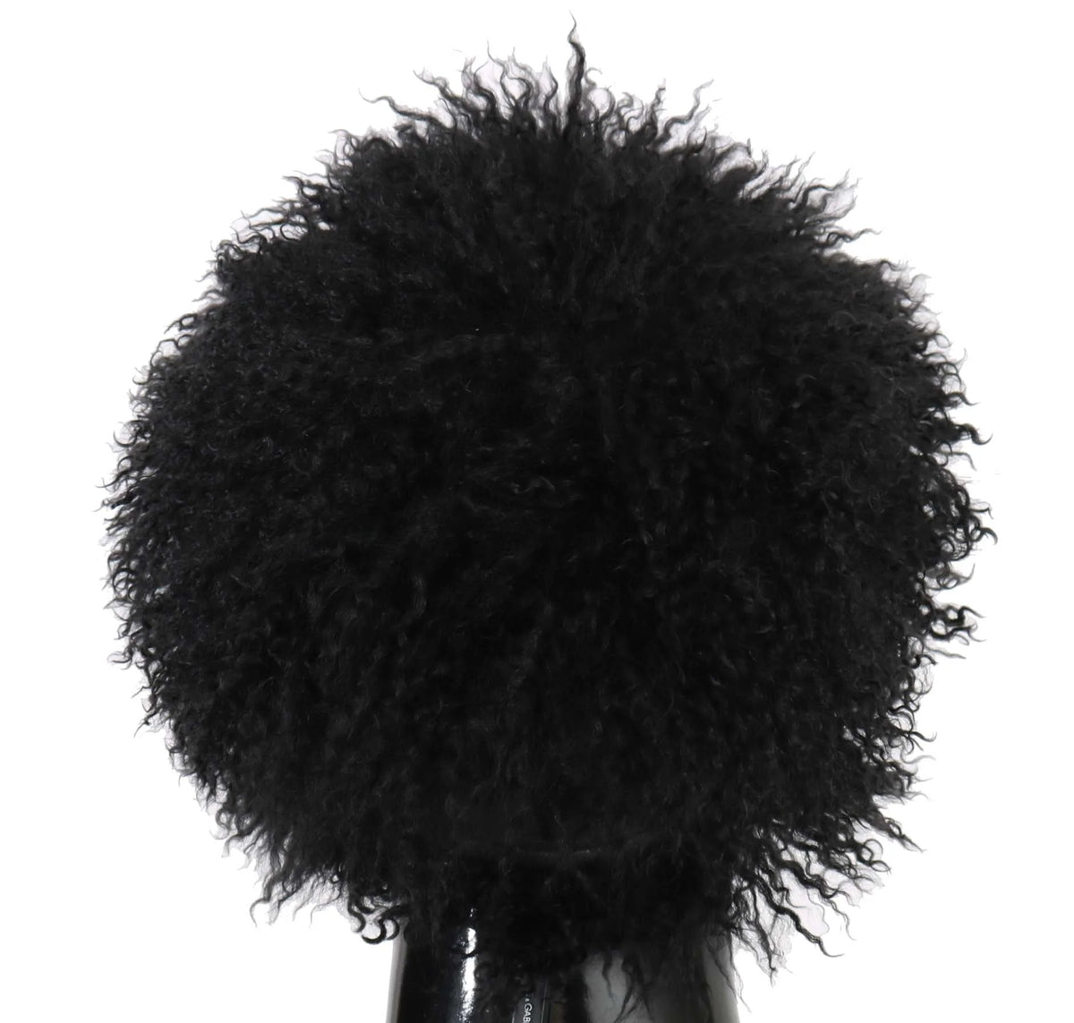 Dolce & Gabbana Black Tibet Lamb Fur Leather Gatsby Hat - 56 cm|XS