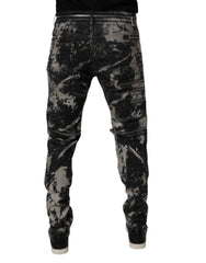 Dolce & Gabbana Black Tie Dye Cotton Skinny Zip Denim Jeans - IT50 | L - Jeans