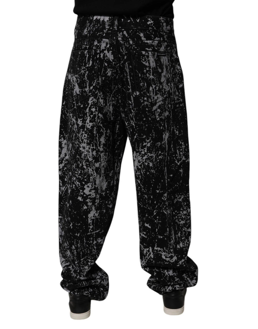 Dolce & Gabbana Black Tie Dye Cotton Straight Men Denim Jeans - IT48 | M - Jeans