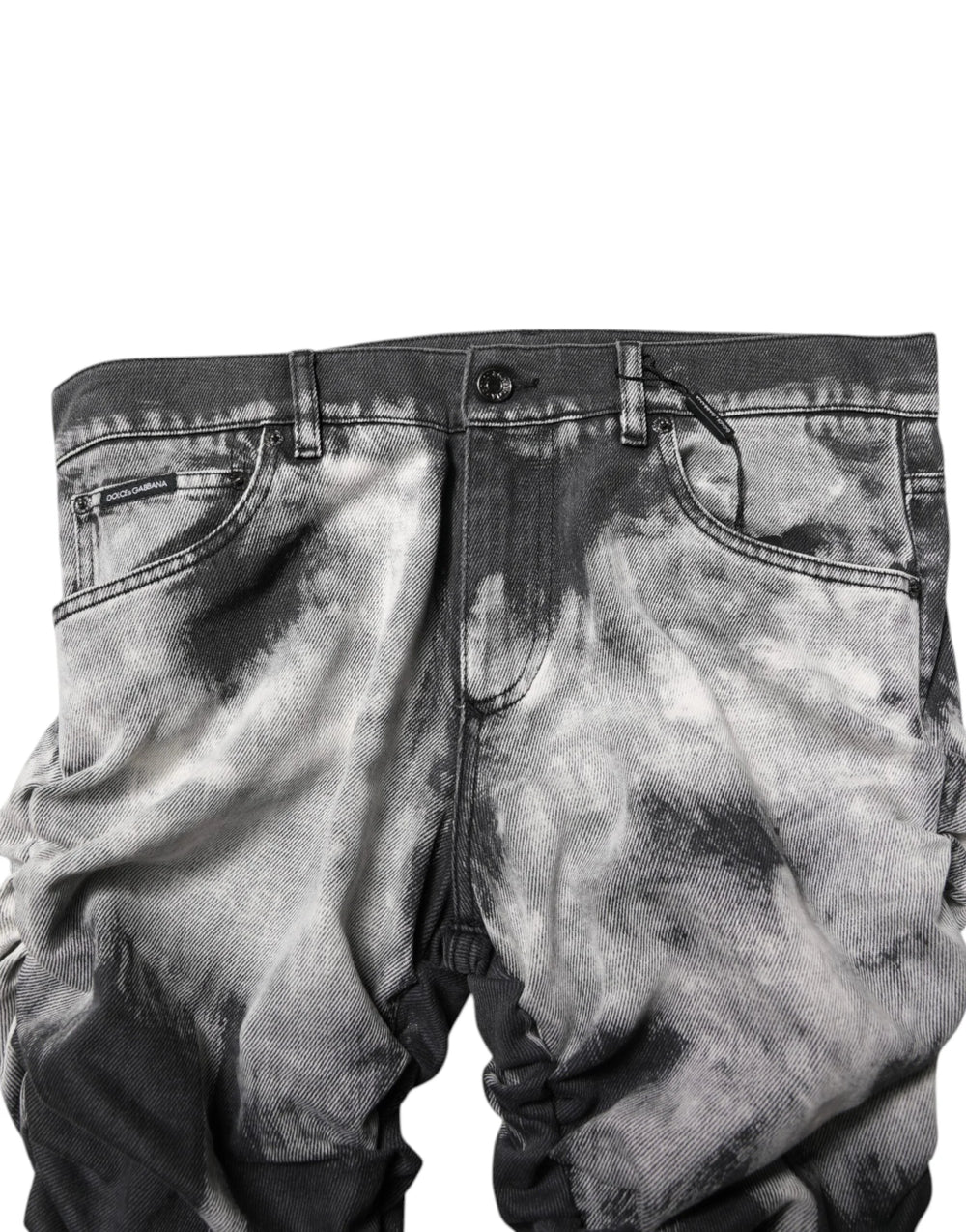 Dolce & Gabbana Black Tie Dye Straight Denim Jeans - IT48 | M - Jeans