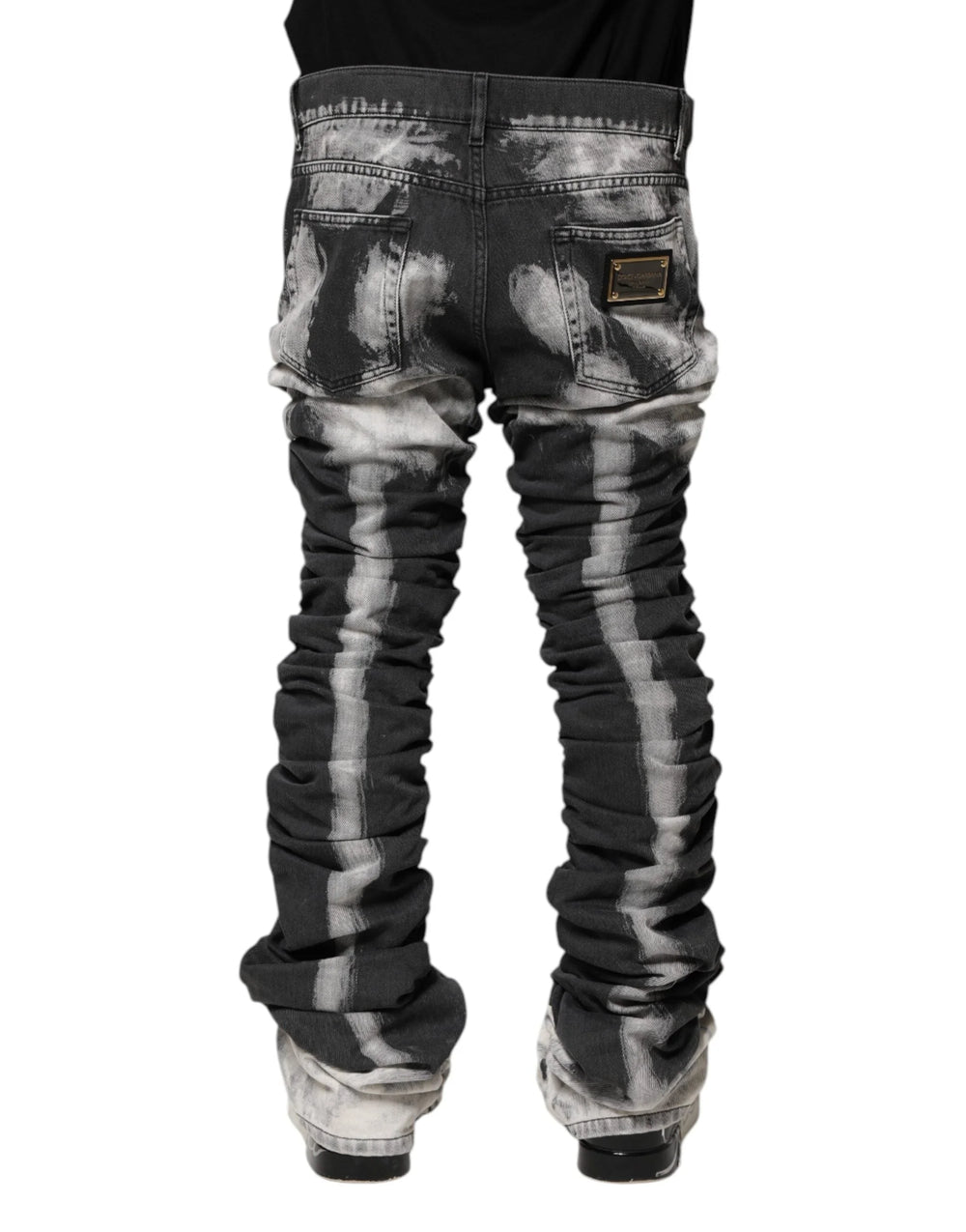 Dolce & Gabbana Black Tie Dye Straight Denim Jeans - IT48 | M - Jeans