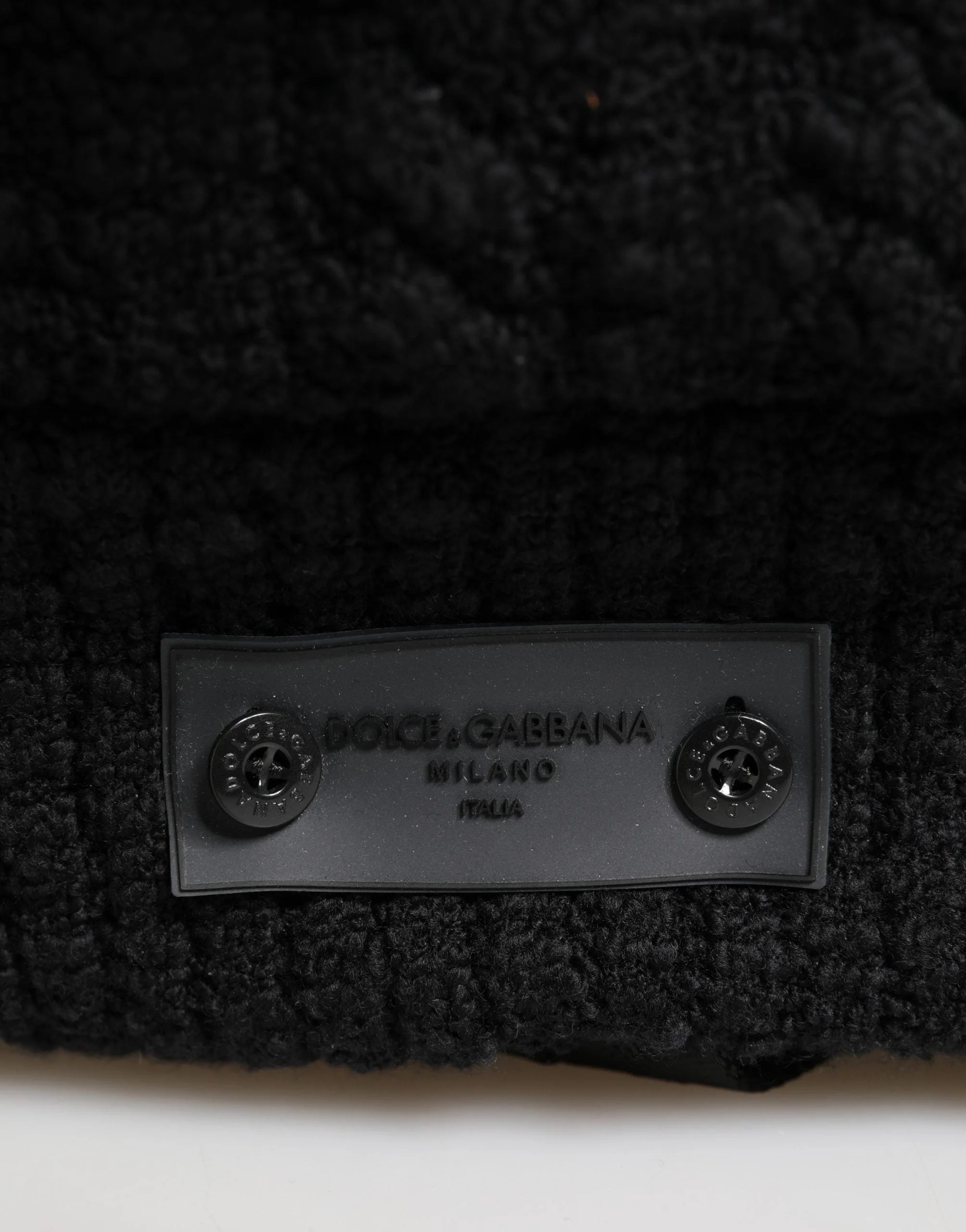 Dolce & Gabbana Μαύρη Τσάντα Σακίδιο από Μίγμα Τρικό Βούλες για Ταξίδια