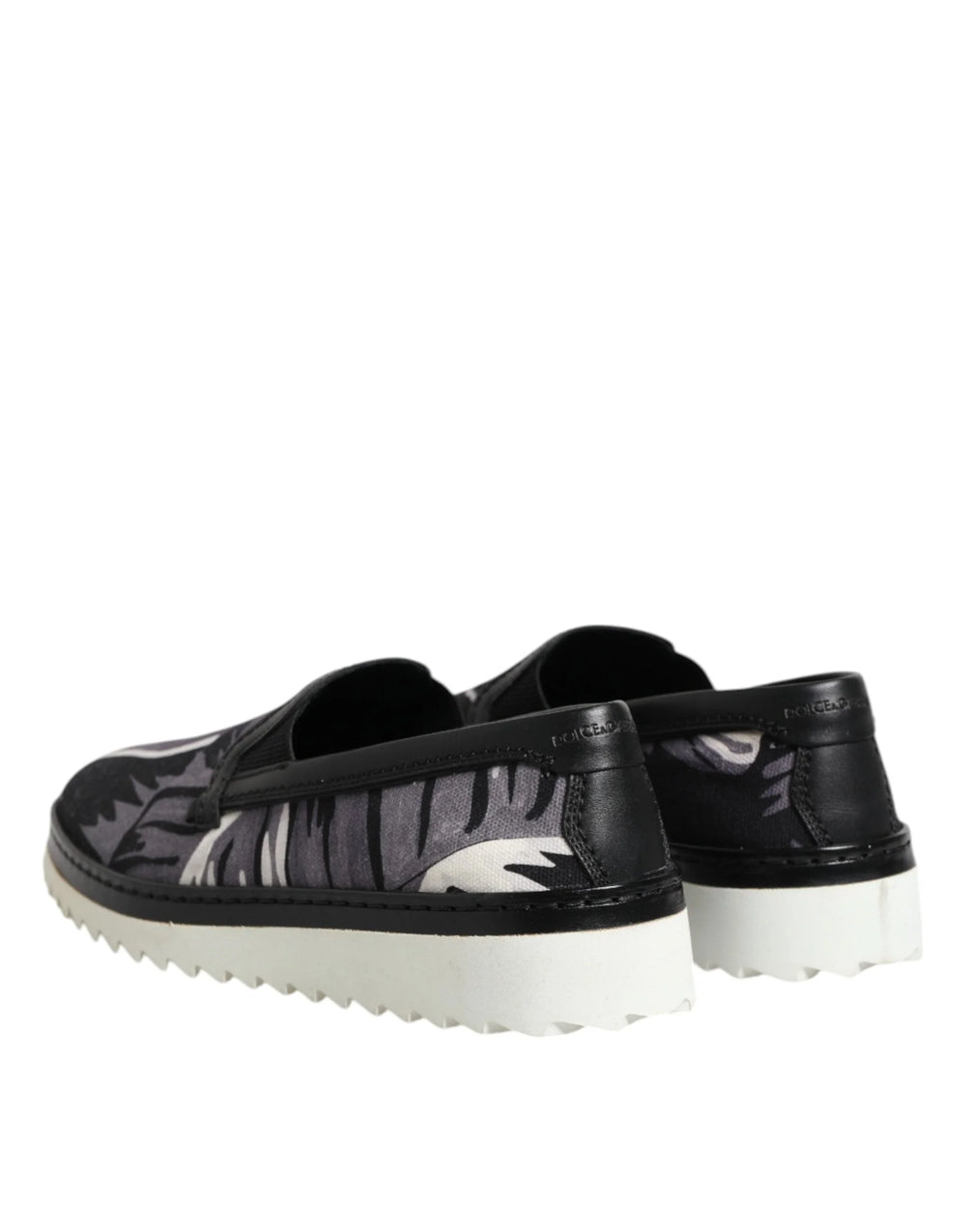Dolce & Gabbana Black Tropical Slip On Men Sneakers Shoes - Sneakers