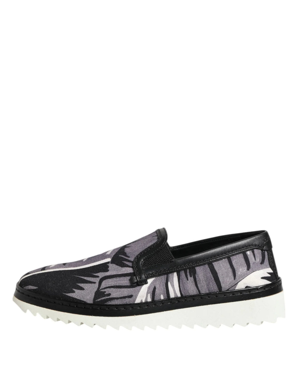 Dolce & Gabbana Black Tropical Slip On Men Sneakers Shoes - Sneakers
