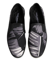 Dolce & Gabbana Black Tropical Slip On Men Sneakers Shoes - Sneakers