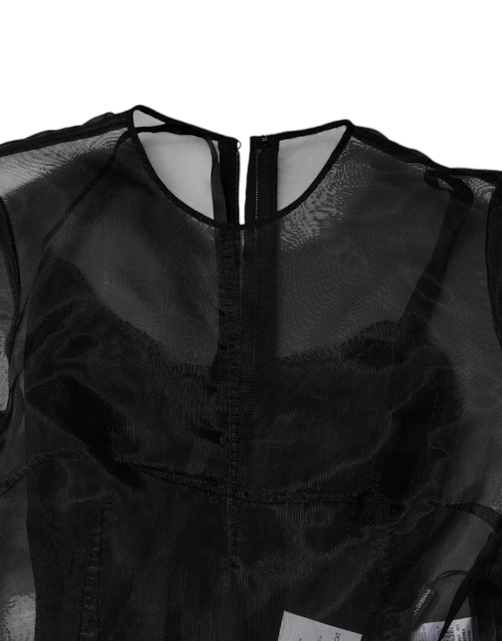 Dolce & Gabbana Black Tulle A-line Midi Cocktail Gown Dress - IT40|S - Dresses