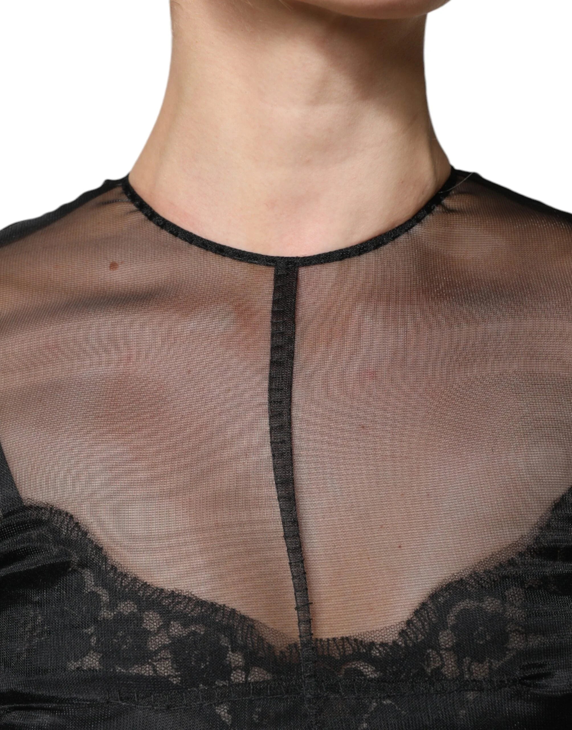 Dolce & Gabbana Black Tulle A-line Midi Cocktail Gown Dress - IT40|S - Dresses