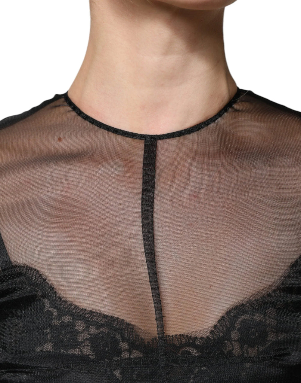 Dolce & Gabbana Black Tulle A-line Midi Cocktail Gown Dress - IT40|S - Dresses