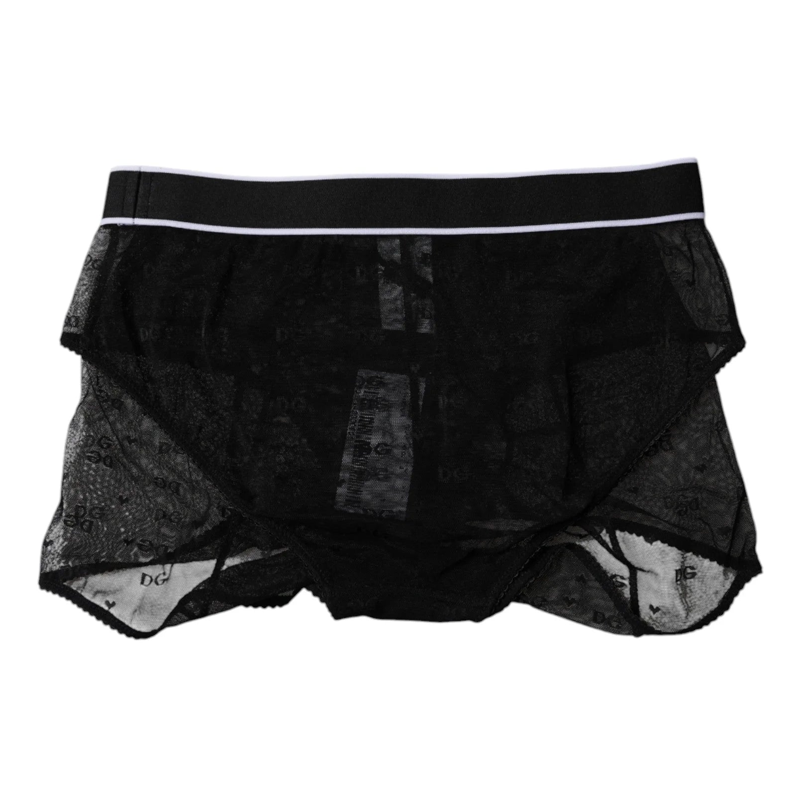 Dolce & Gabbana Black Tulle Nylon Mid Waist Panty Underwear - IT2 | S