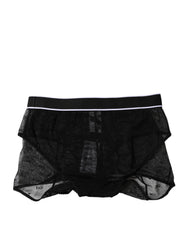 Dolce & Gabbana Black Tulle Nylon Mid Waist Panty Underwear - IT2 | S