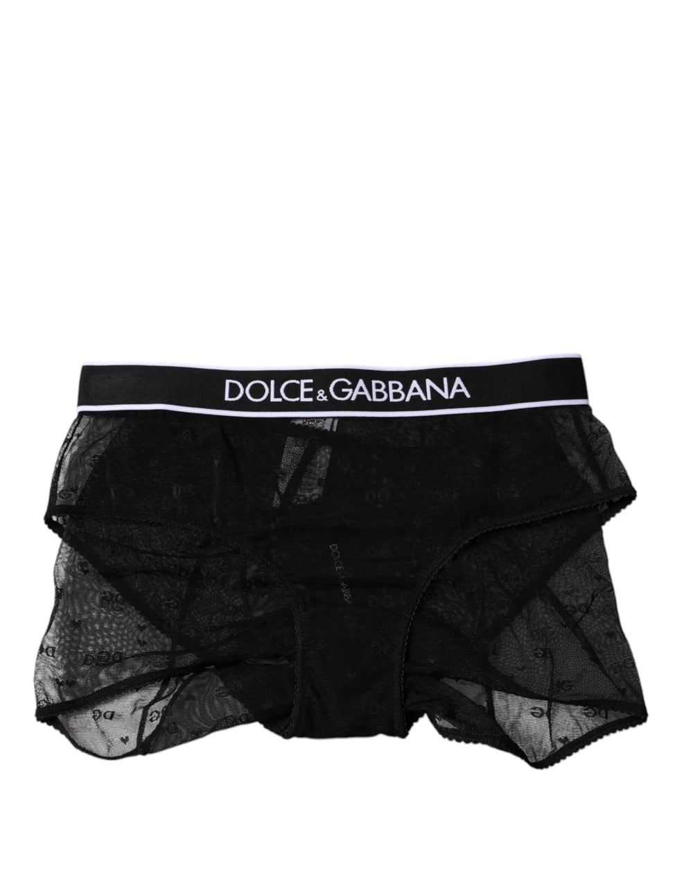 Dolce & Gabbana Black Tulle Nylon Mid Waist Panty Underwear - IT2 | S
