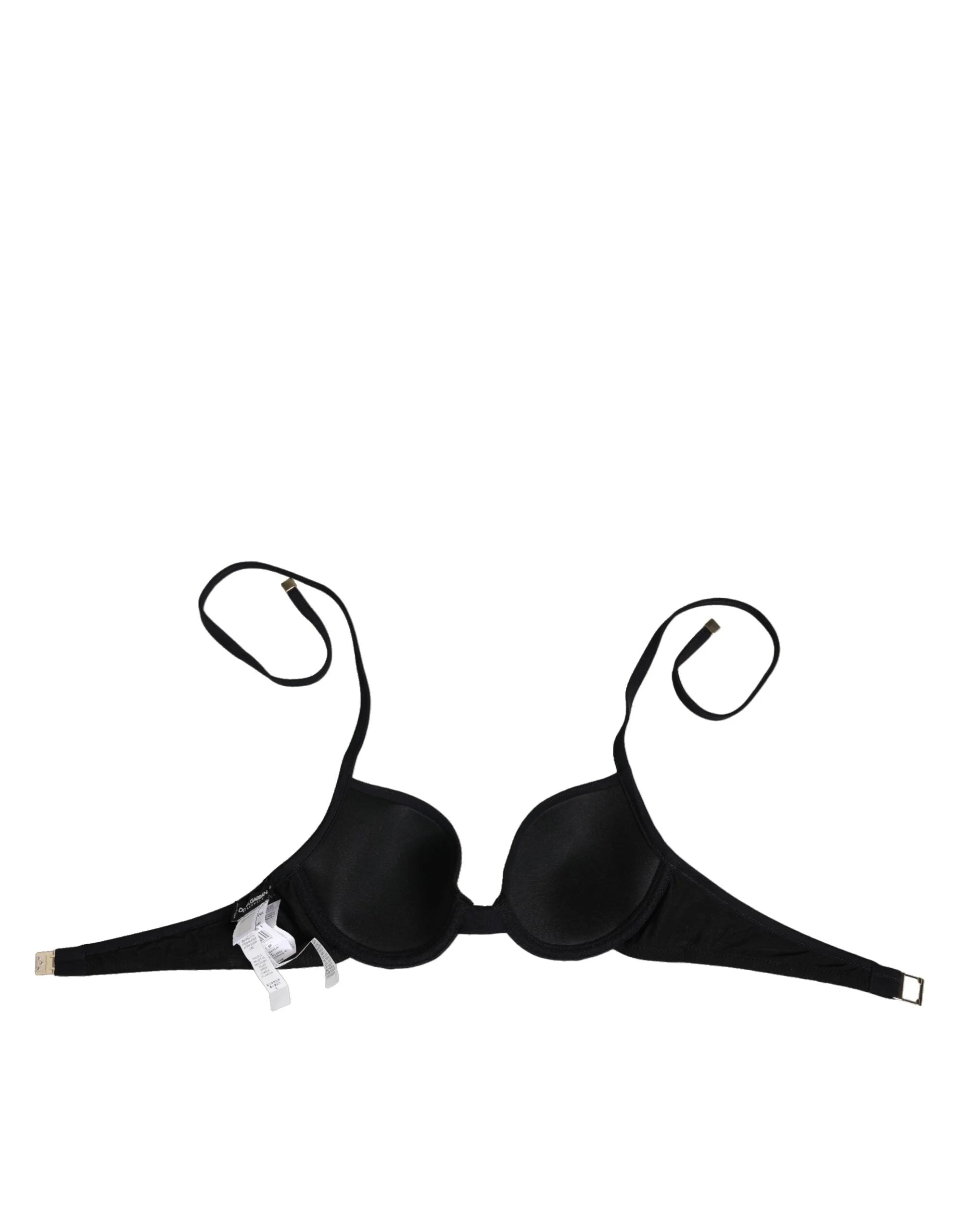 Dolce & Gabbana Black Underwire Push Up Balconette Bra Underwear - IT1 | XS - Bras