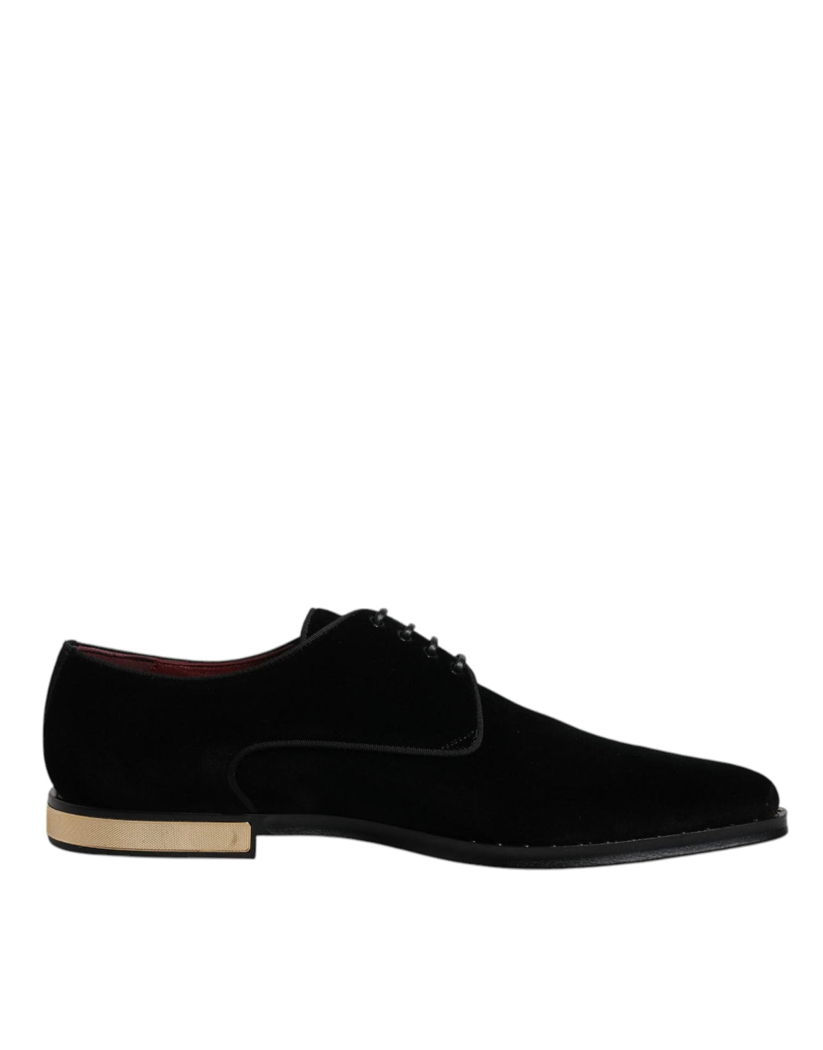 Dolce & Gabbana Black Velvet Cotton Lace Up Derby Shoes - EU43/US10 - Shoes