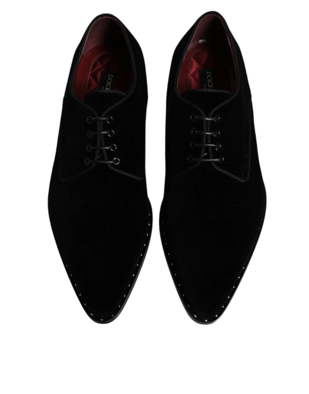 Dolce & Gabbana Black Velvet Cotton Lace Up Derby Shoes - EU43/US10 - Shoes