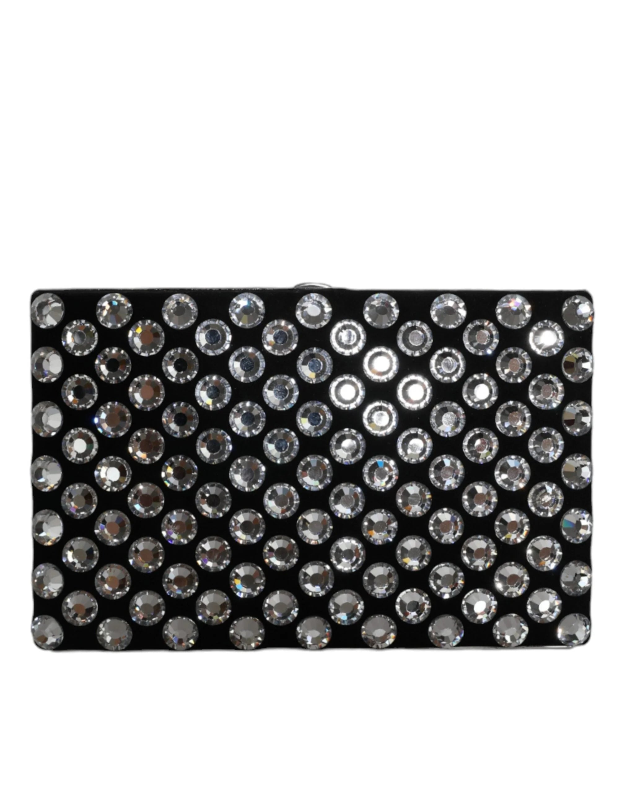 Dolce & Gabbana Black Velvet Crystal Clutch Evening Party Purse Bag - Clutch Bags