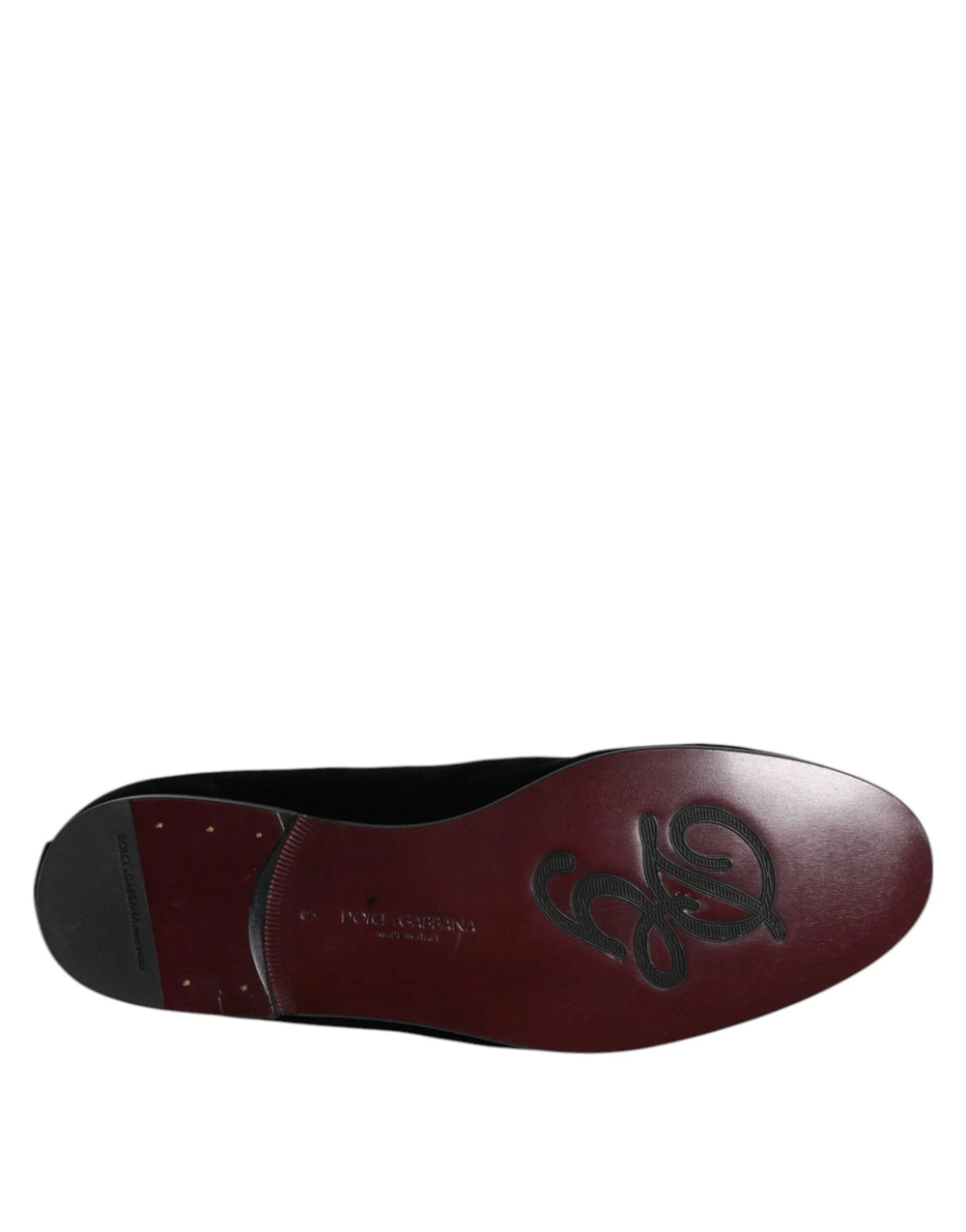 Dolce & Gabbana Black Velvet Embellished Loafer Slip On Shoes - EU43/US10