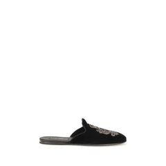 Dolce & Gabbana Black Velvet Flats