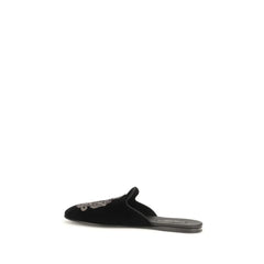 Dolce & Gabbana Black Velvet Flats