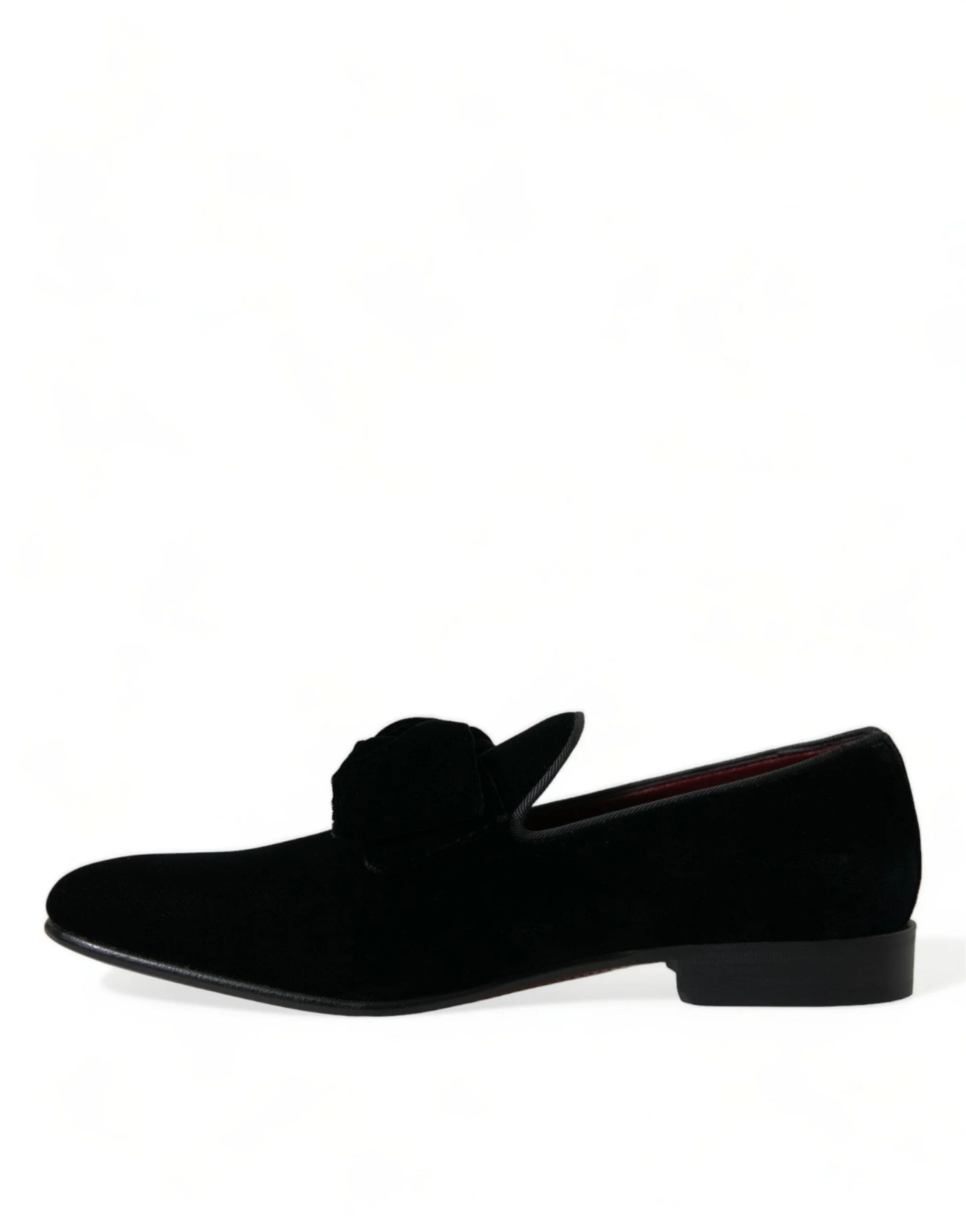 Dolce & Gabbana Black Velvet Loafers Formal Dress Shoes - EU40/US7 - Flats