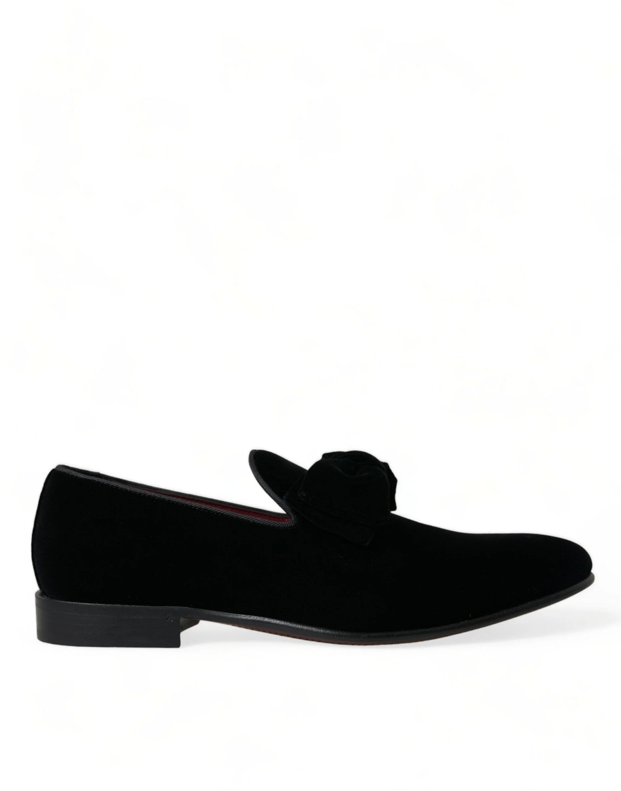Dolce & Gabbana Black Velvet Loafers Formal Dress Shoes - EU40/US7 - Flats