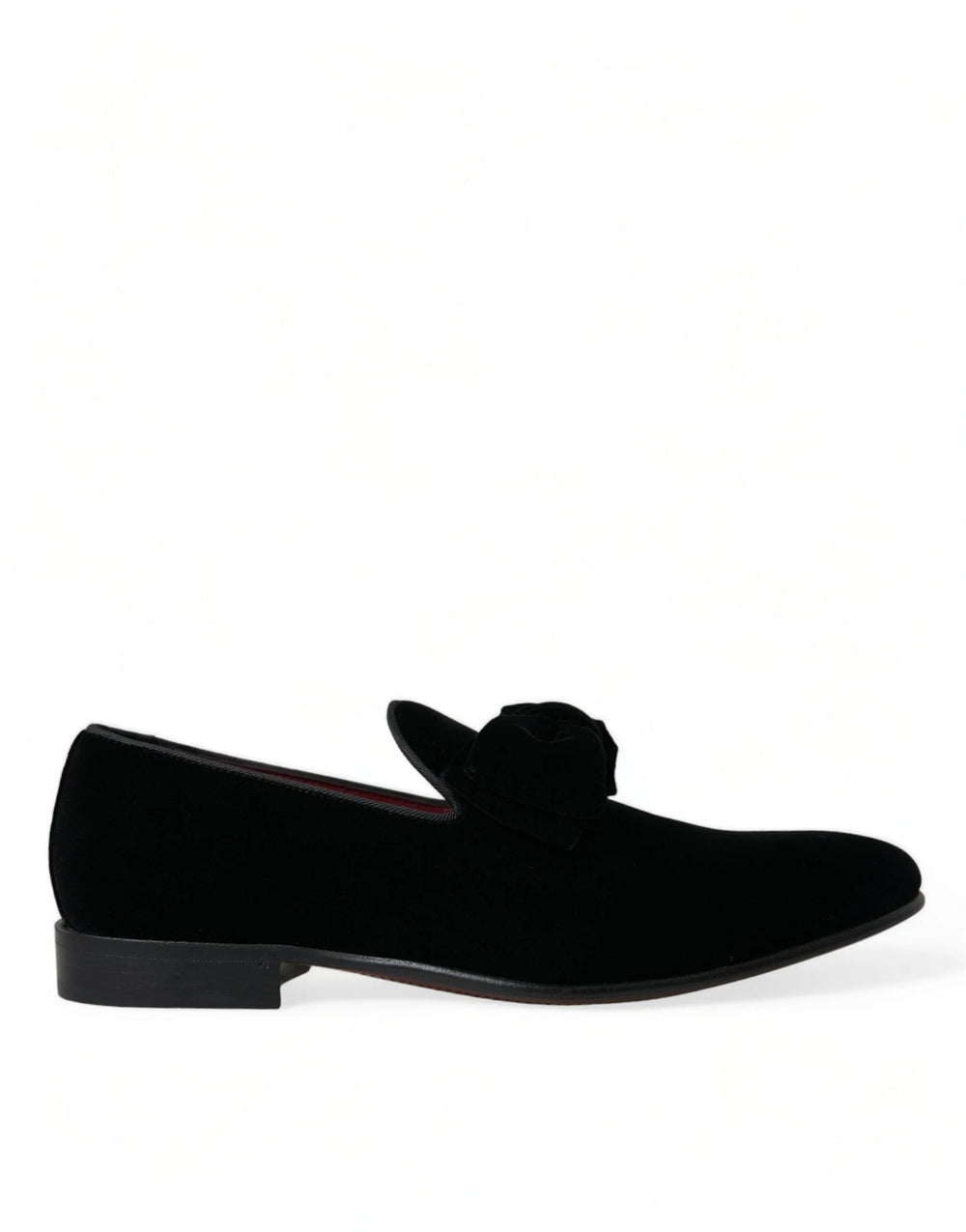Dolce & Gabbana Black Velvet Loafers Formal Dress Shoes - EU40/US7 - Flats