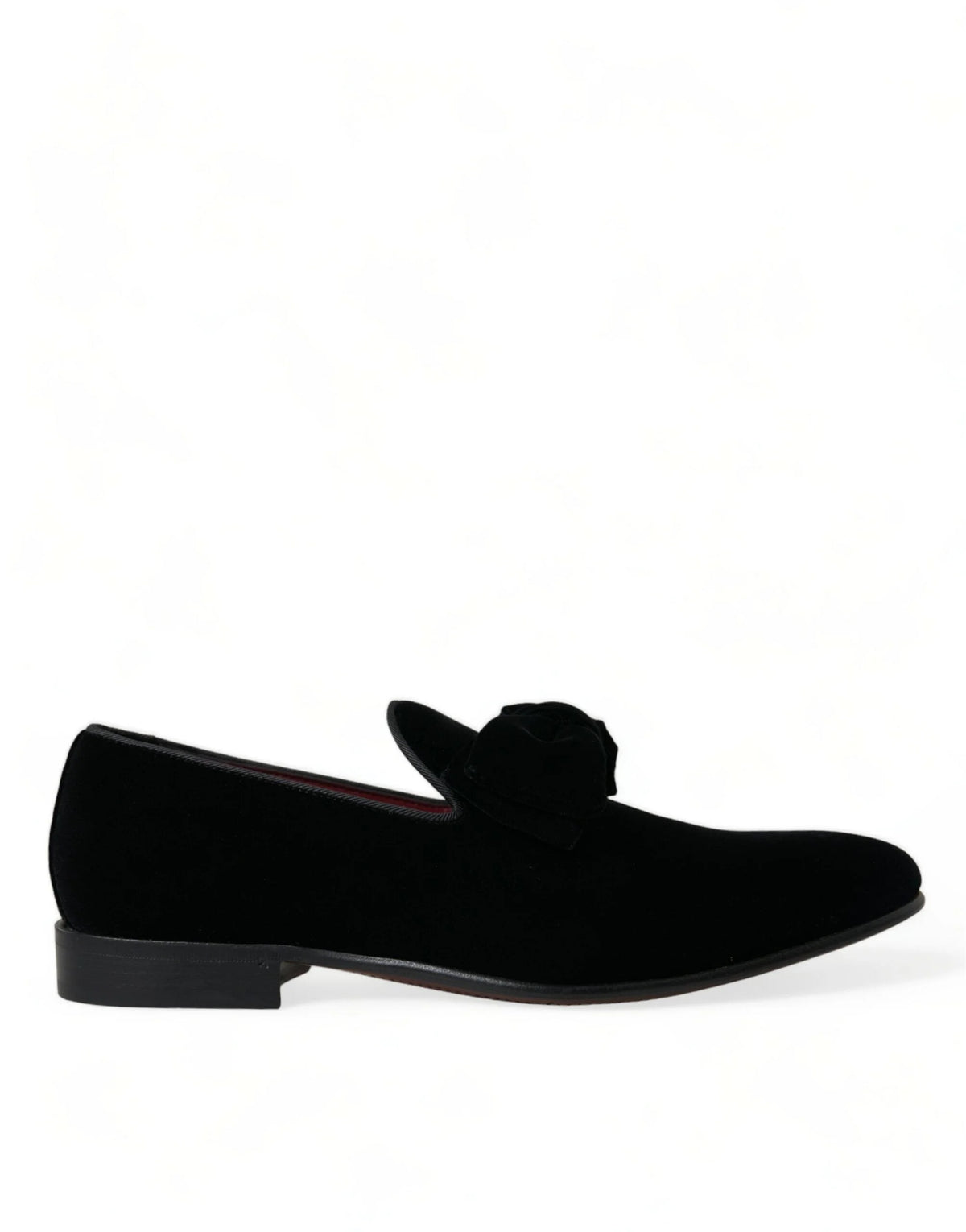 Dolce & Gabbana Black Velvet Loafers Formal Dress Shoes - EU40/US7 - Flats