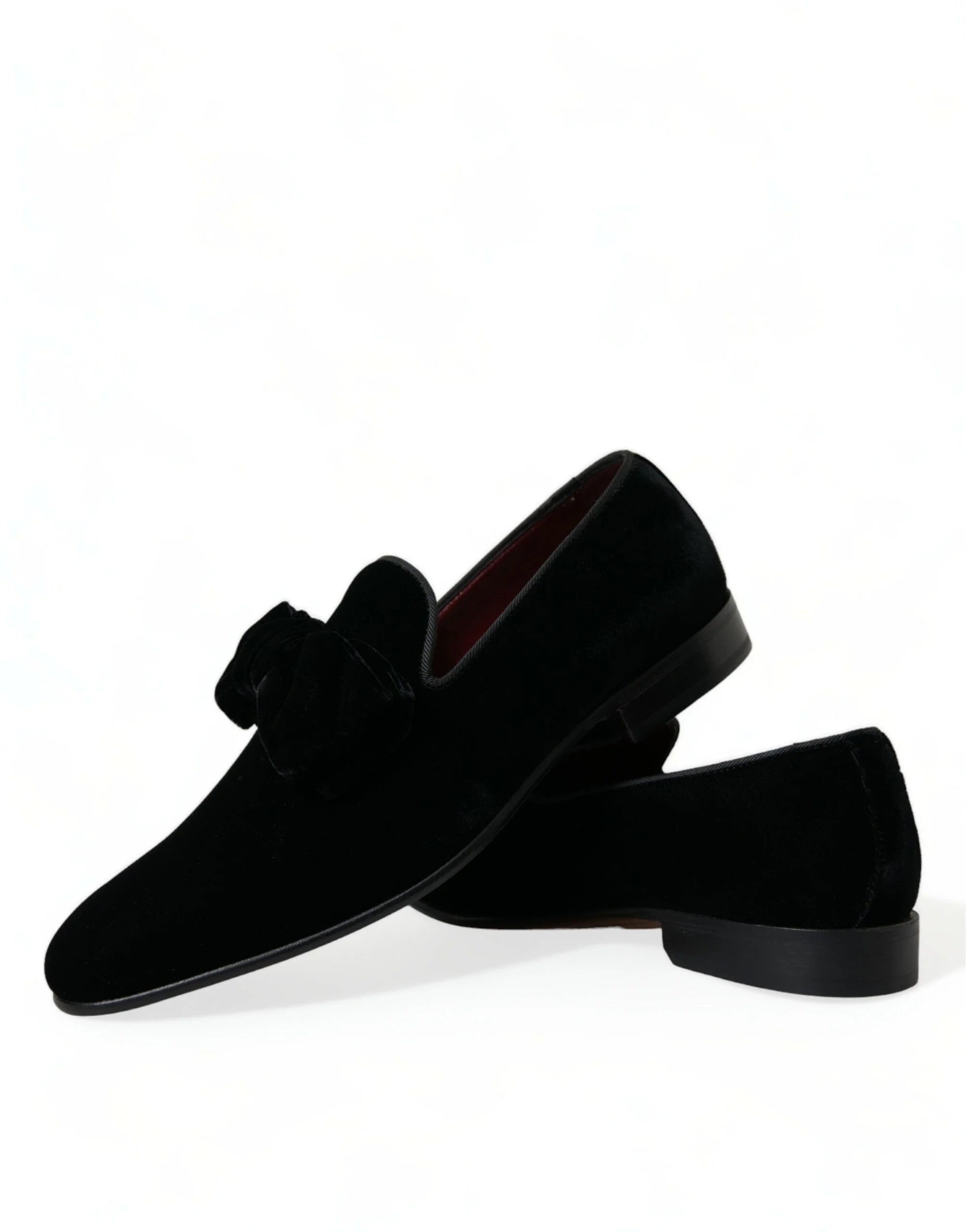 Dolce & Gabbana Black Velvet Loafers Formal Dress Shoes - EU40/US7 - Flats