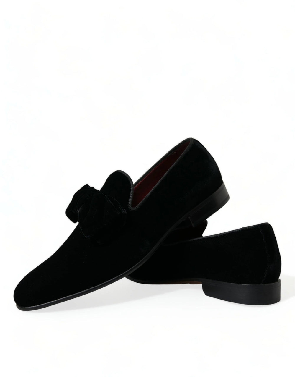 Dolce & Gabbana Black Velvet Loafers Formal Dress Shoes - EU40/US7 - Flats