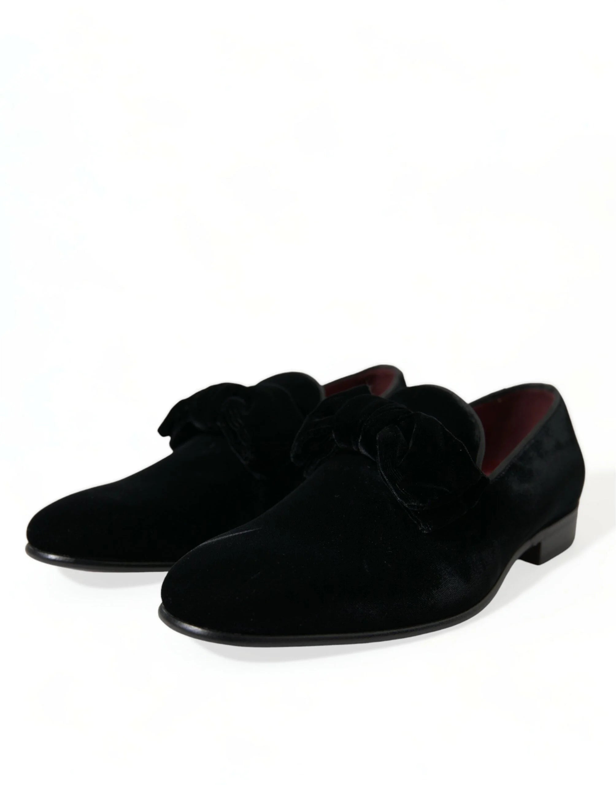 Dolce & Gabbana Black Velvet Loafers Formal Dress Shoes - EU40/US7 - Flats