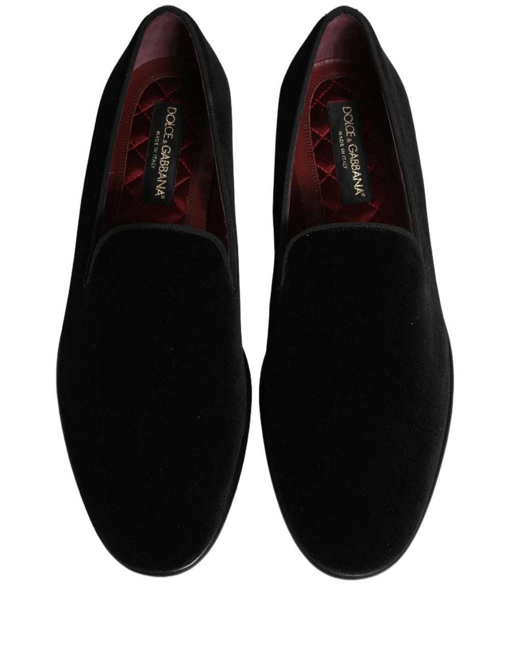 Dolce & Gabbana Black Velvet Loafers Formal Men Dress Shoes - EU43/US10