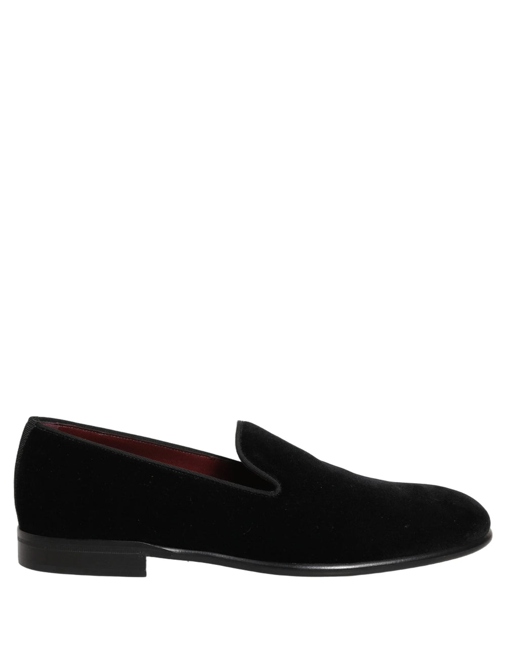 Dolce & Gabbana Black Velvet Loafers Formal Men Dress Shoes - EU43/US10
